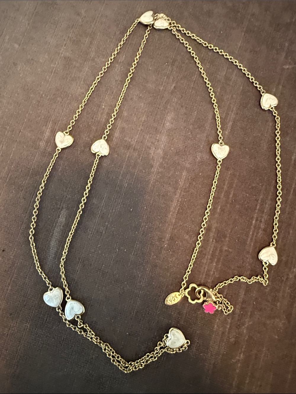 Lauren G Adams Gold Heart Station Necklace